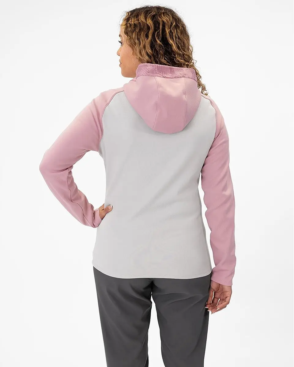 Jako Iconic Jas Met Kap Dames 38 - Zachtgrijs/Rose