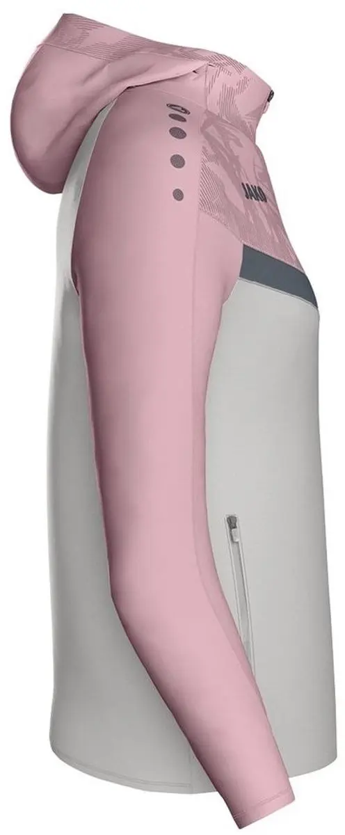 Jako Iconic Jas Met Kap Dames 38 - Zachtgrijs/Rose