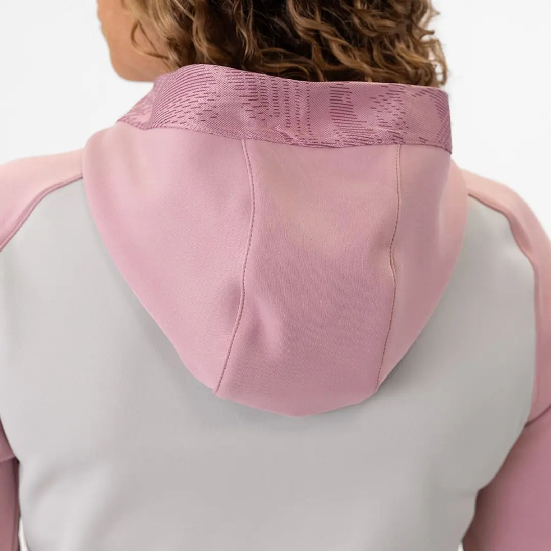 Jako Iconic Jas Met Kap Dames 38 - Zachtgrijs/Rose