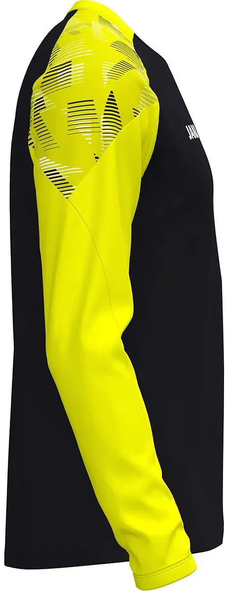 Jako Sonic Longsleeve Heren M - Zwart/Fluogeel
