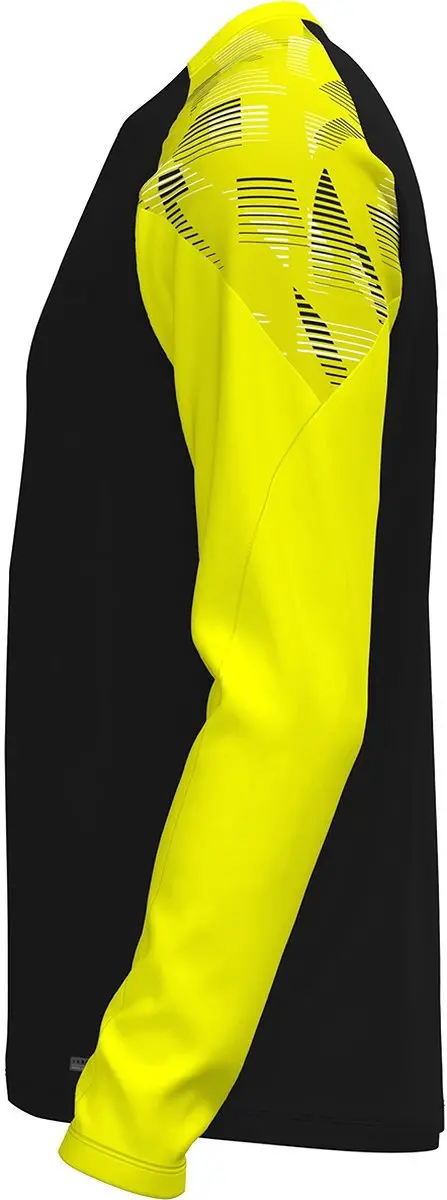 Jako Sonic Longsleeve Heren M - Zwart/Fluogeel