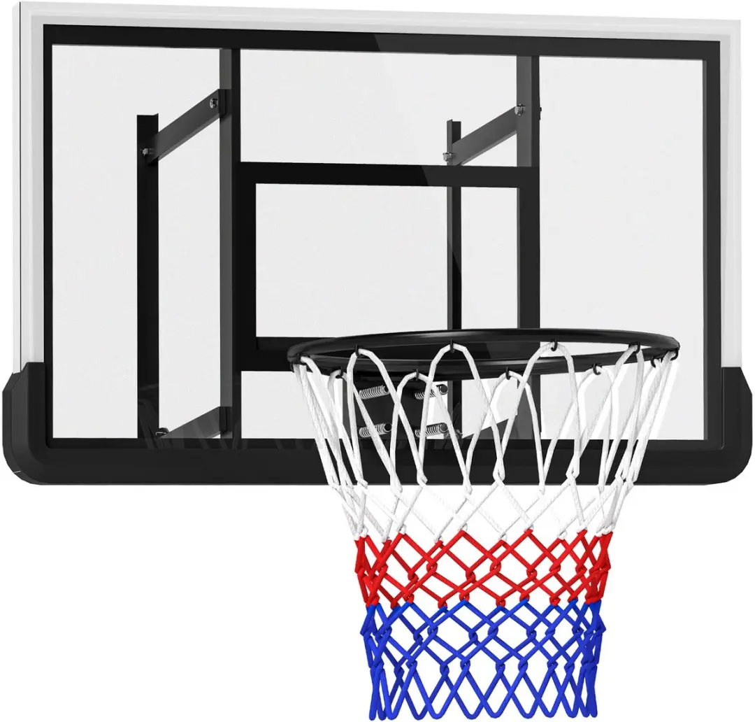 SPORTNOW-Basketballkorb-Stahl, Kunststoff-110L x 28B x 70H cm-Schwarz