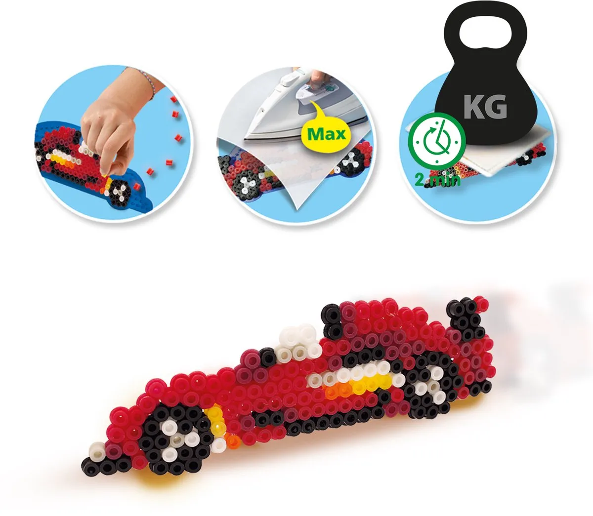 SES Creative Beedz Auto Strijkkralen 1200 Stuks - 9 Kleuren