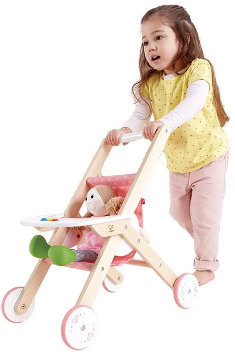 Hape Poppenwagen - Geel