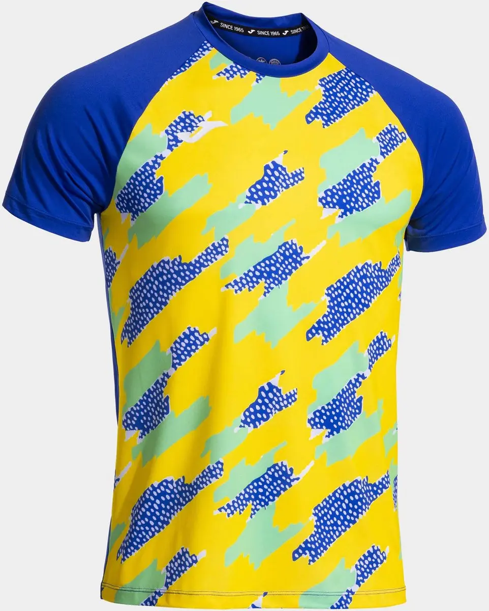 Joma R-trail Nature T-shirt Met Korte Mouwen Geel,Blauw 2XL Man