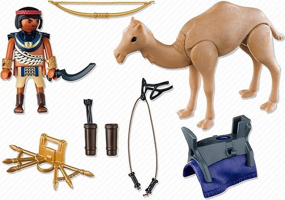 Playmobil History Egyptische Krijger Met Dromedaris 5389 - Crème