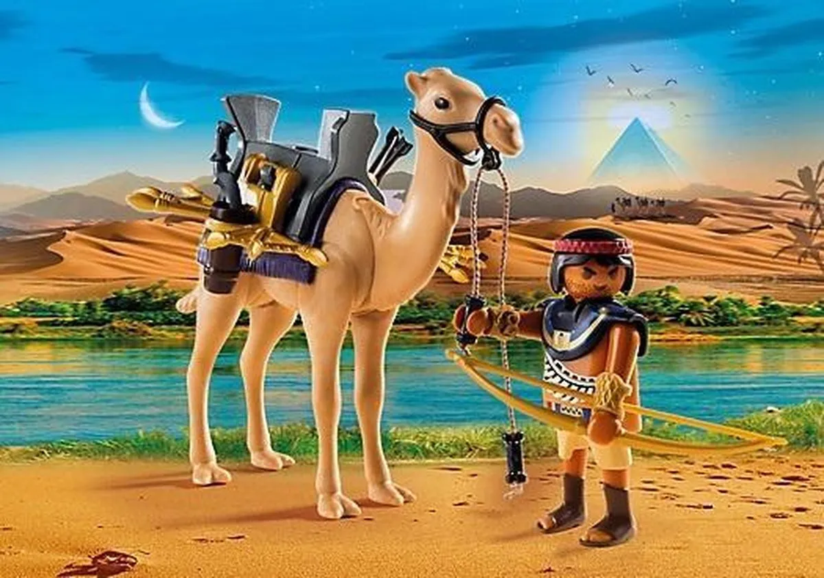 Playmobil History Egyptische Krijger Met Dromedaris 5389 - Crème