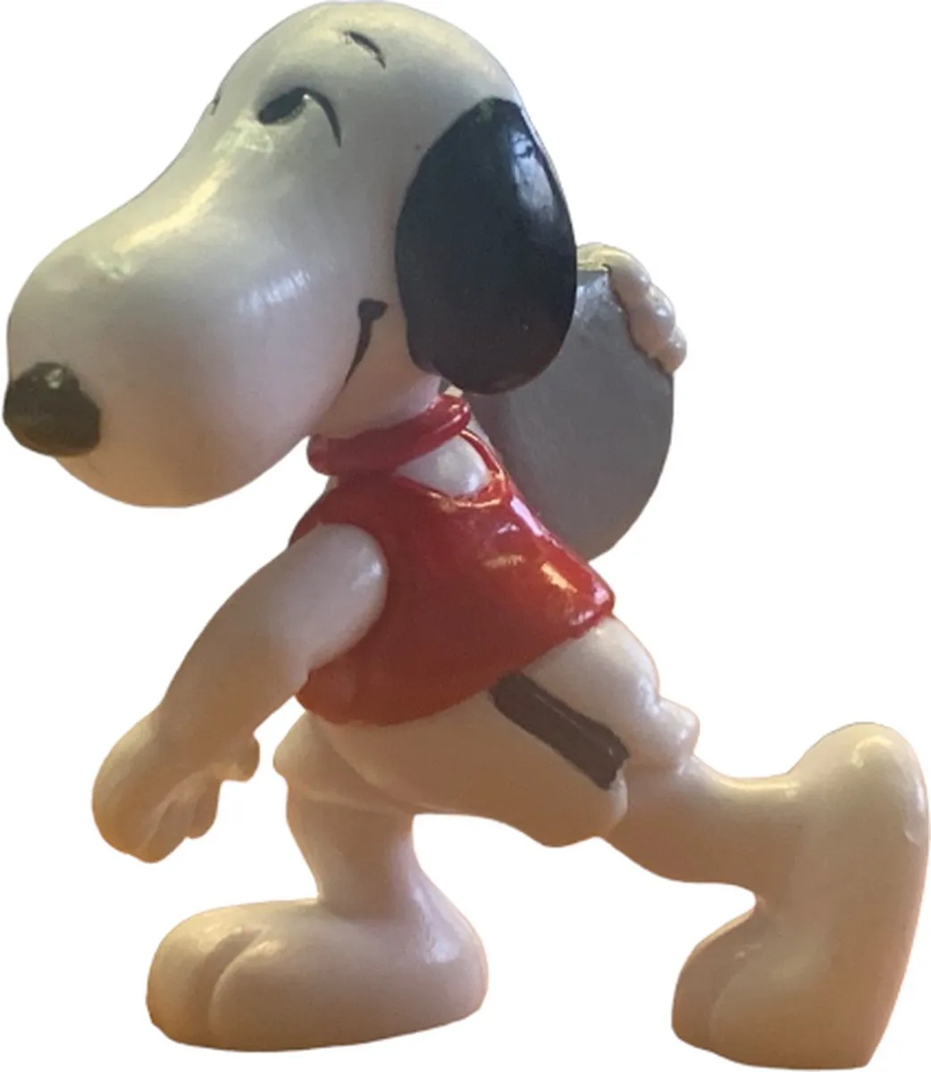 Schleich Snoopy Discuswerper 22235 - 7cm - Zwart Rood