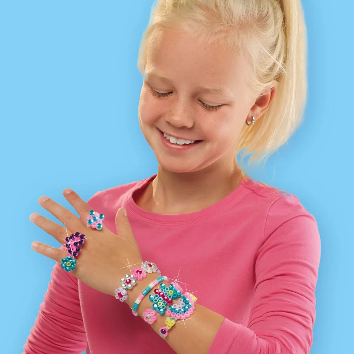 SES Creative Beedz Diamant Armbandjes Maken - 1200 Strijkkralen - 15 Kleuren
