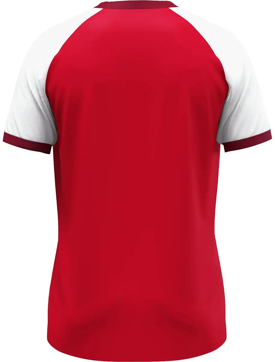 Jako Dynamic Shirt Korte Mouw Kinderen 116 - Rood/Wit/Donkerrood