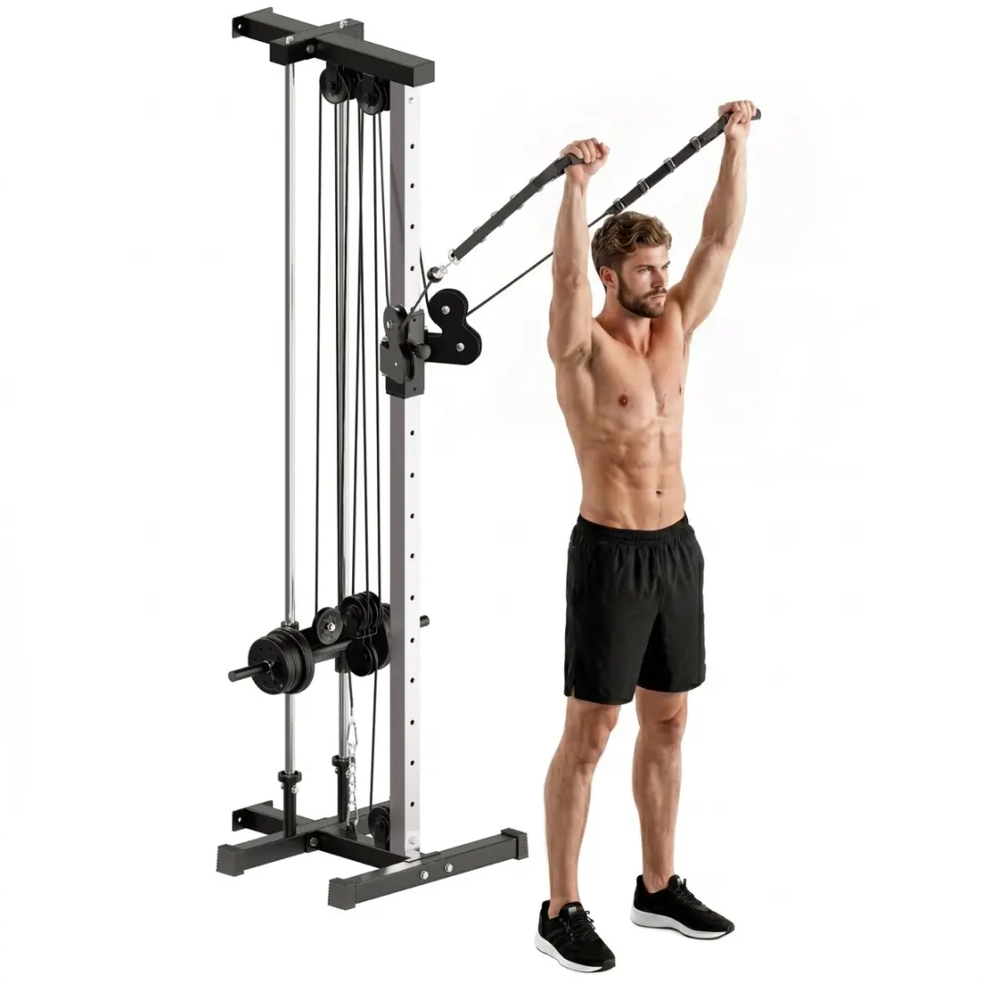 SPORTNOW-Kraftturm-Stahl-62L x 60B x 200H cm-Schwarz