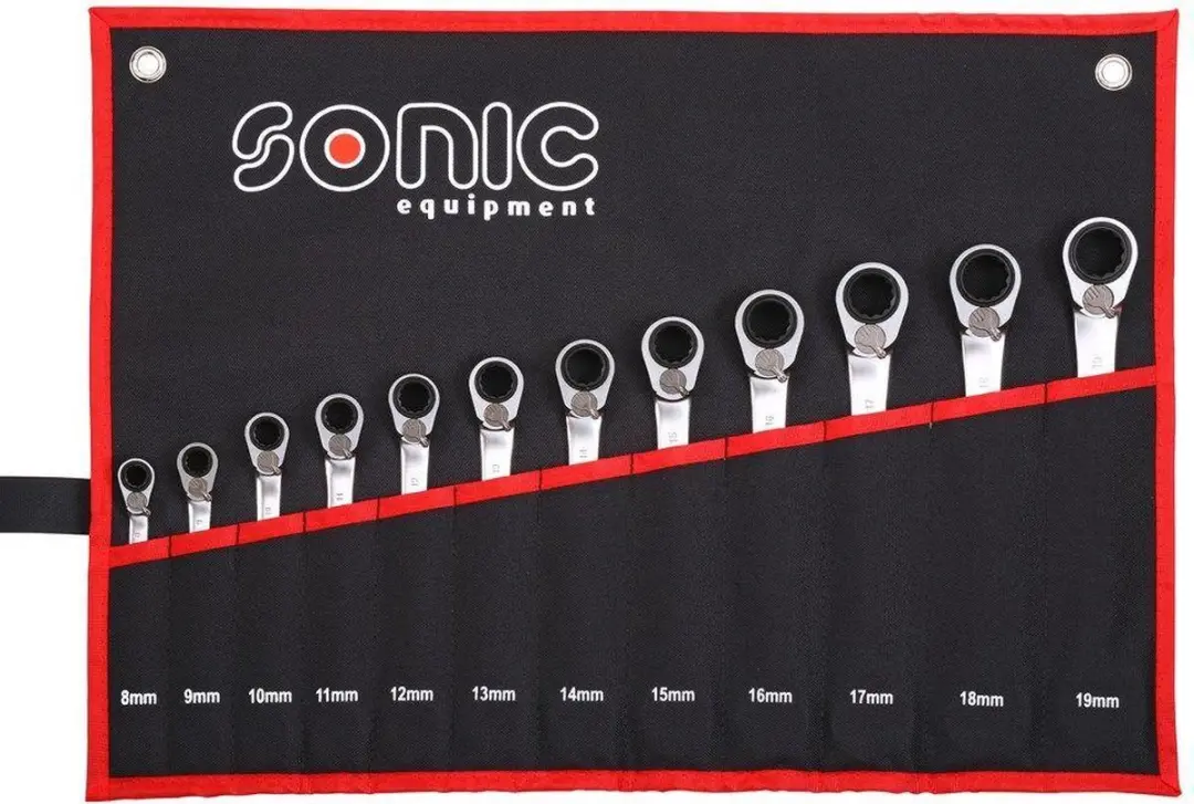 SONIC Steek-/ringratelsleutelset 12-delig