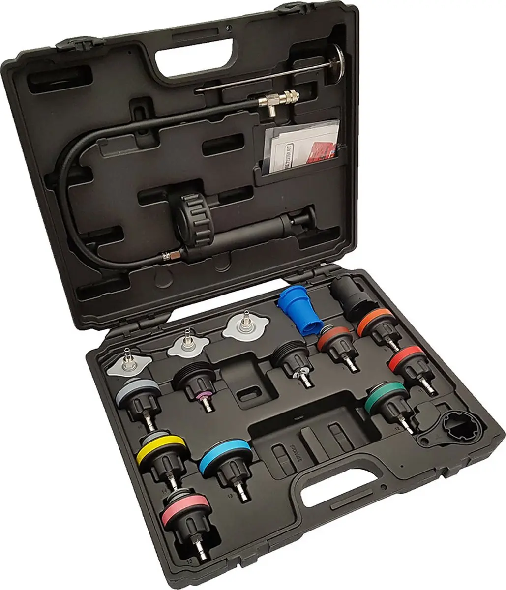 Weber Tools koelsysteemtest set met 13 testadapters Europees en Aziatische voert