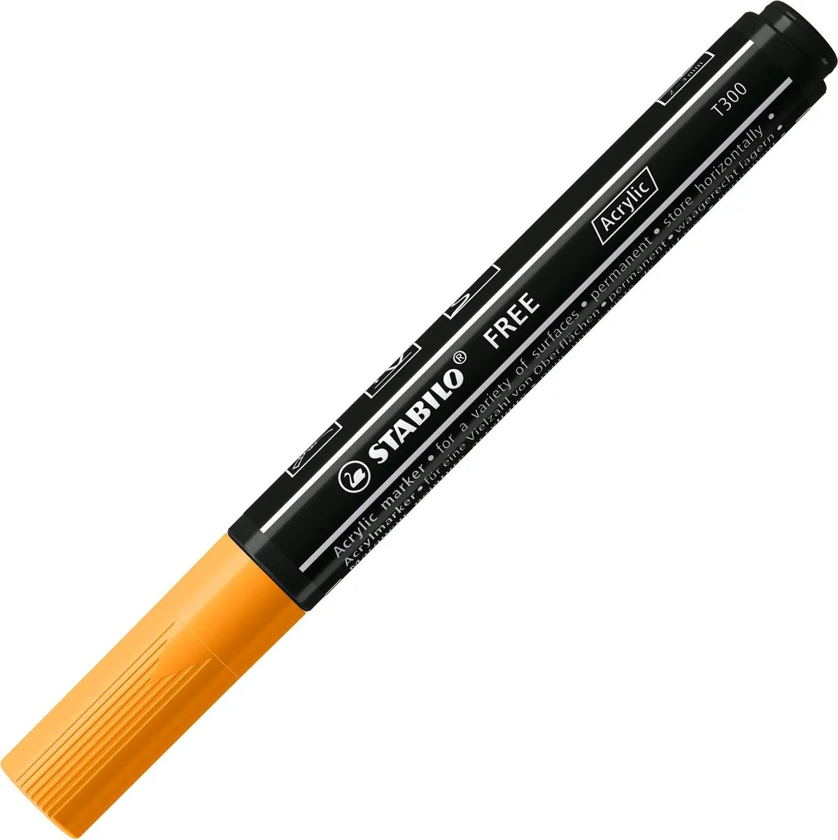 STABILO Free Acryl Marker T300 - 5 Stuks - Oranje