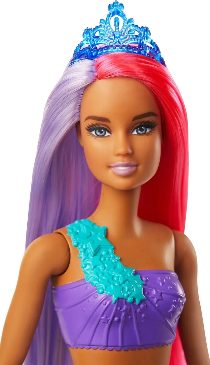 Barbie Dreamtopia Zeemeermin - Roze & Paarse Haren GJK07/GJK09