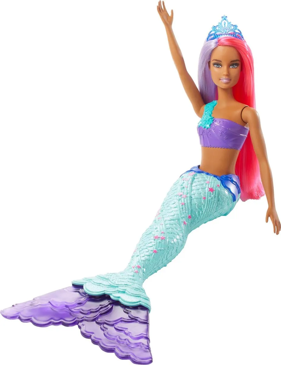 Barbie Dreamtopia Zeemeermin - Roze & Paarse Haren GJK07/GJK09