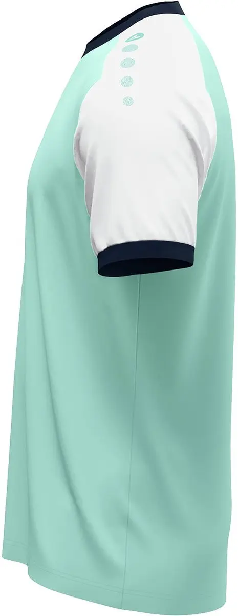 JAKO Dynamic Shirt Korte Mouw Heren - Munt/Wit/Marine 3XL