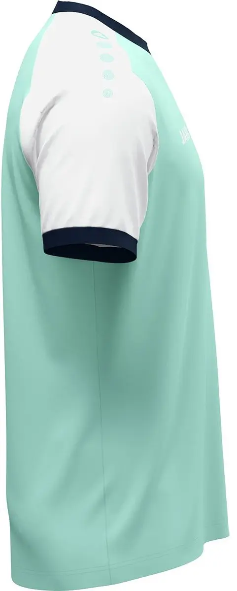 JAKO Dynamic Shirt Korte Mouw Heren - Munt/Wit/Marine 3XL