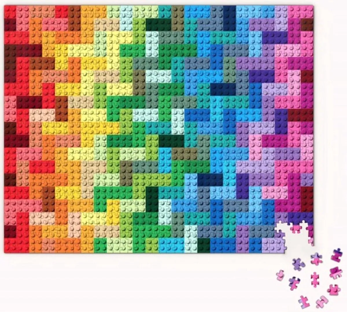 LEGO Regenboogstenenpuzzel 1000 Stuks - Multicolor