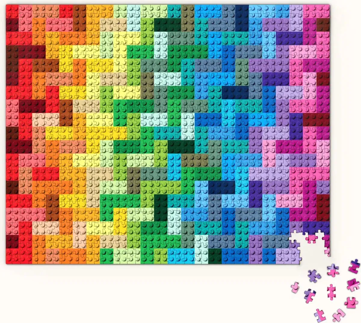 LEGO Regenboogstenenpuzzel 1000 Stuks - Multicolor