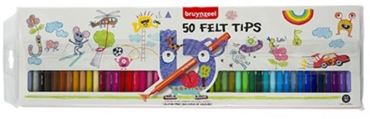 Bruynzeel Inspiring Young Viltstiften 50 Stuks