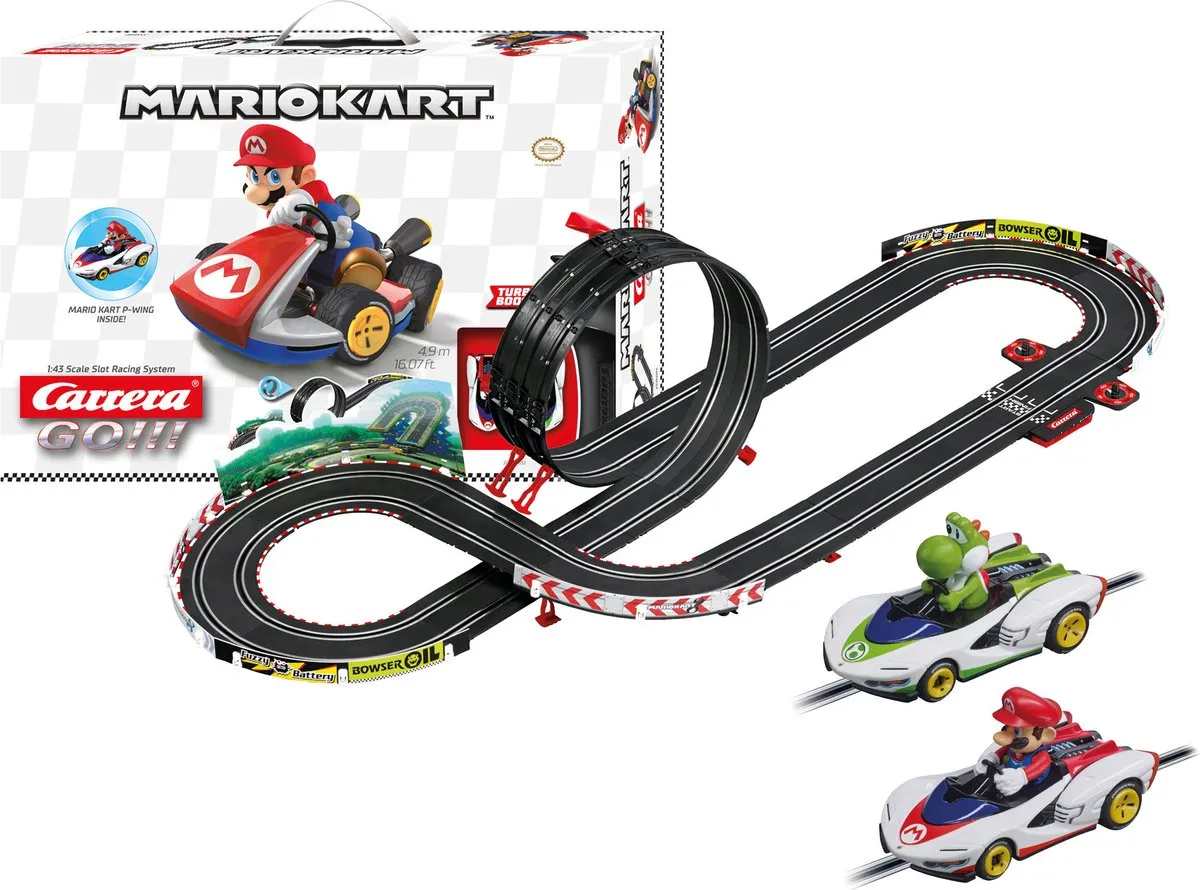 Carrera Go!!! Mario Kart P-Wing Racebaan 4,9m