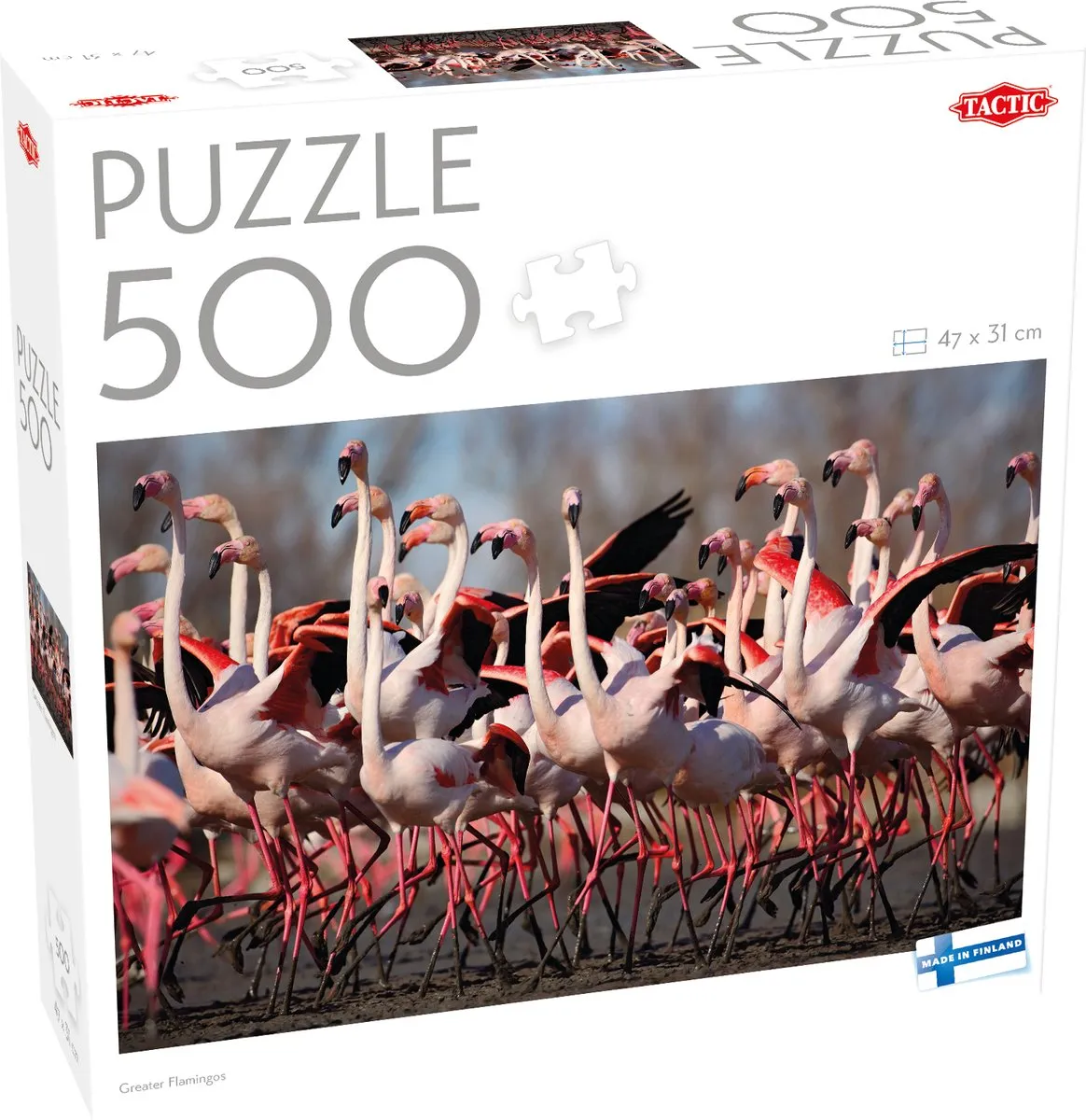 Tactic Puzzle Lovers Greater Flamingos 500 Stuks