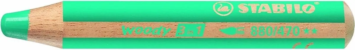 STABILO woody 3 in 1 Potlood - Turquoise