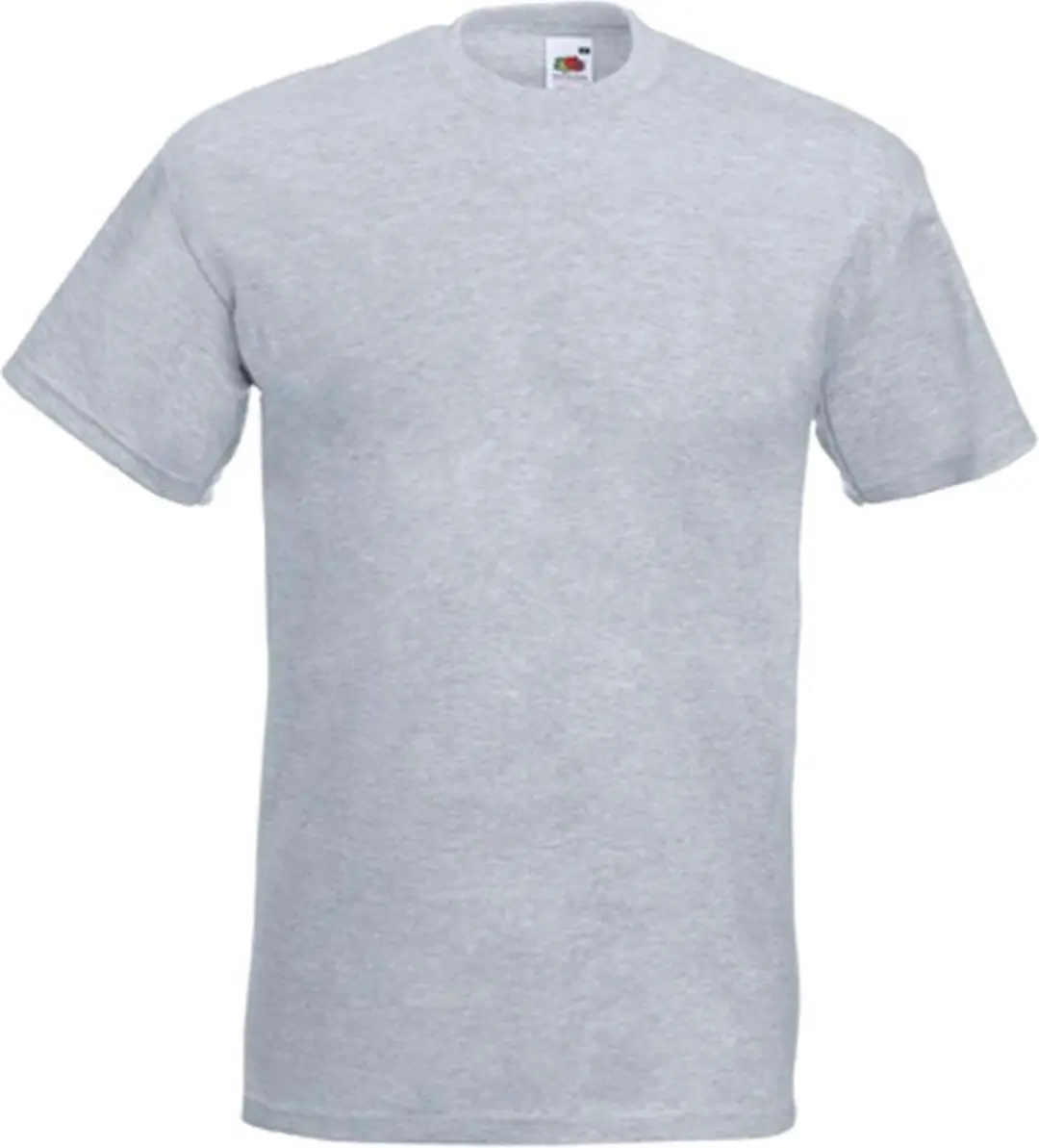 Set van 2x stuks grote maten basic licht grijs t-shirts voor heren
