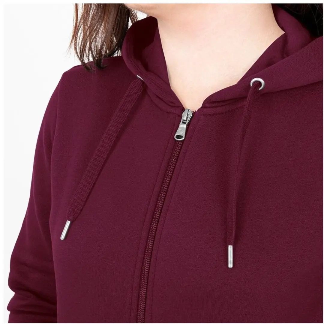JAKO Organic Jas met Kap Dames - Maat 40 - Bordeaux