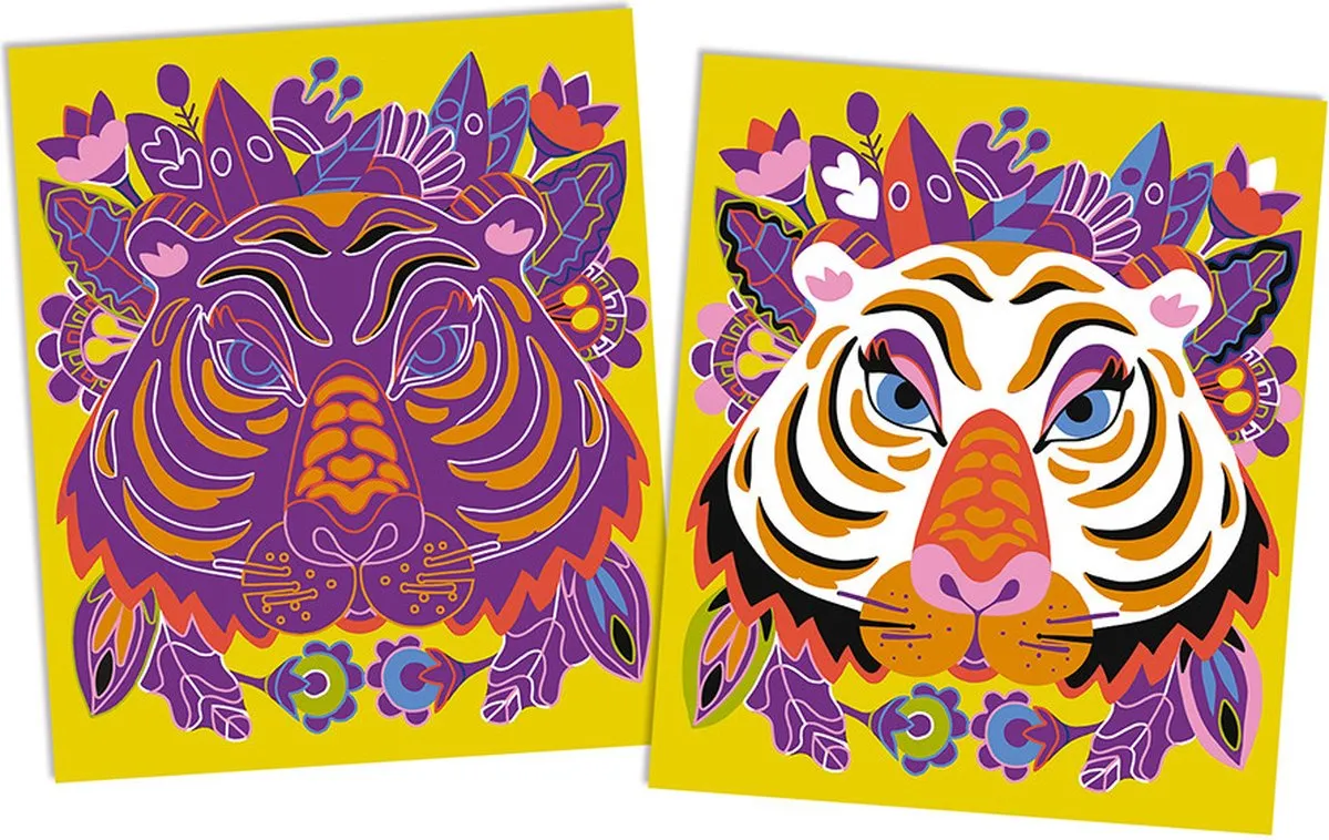 Janod Scratch Art Dieren Van De Wereld Knutselset - 5 Kaarten - afbeelding 5 van 6