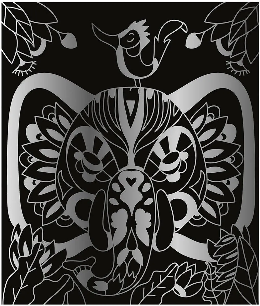 Janod Scratch Art Dieren Van De Wereld Knutselset - 5 Kaarten - afbeelding 4 van 6