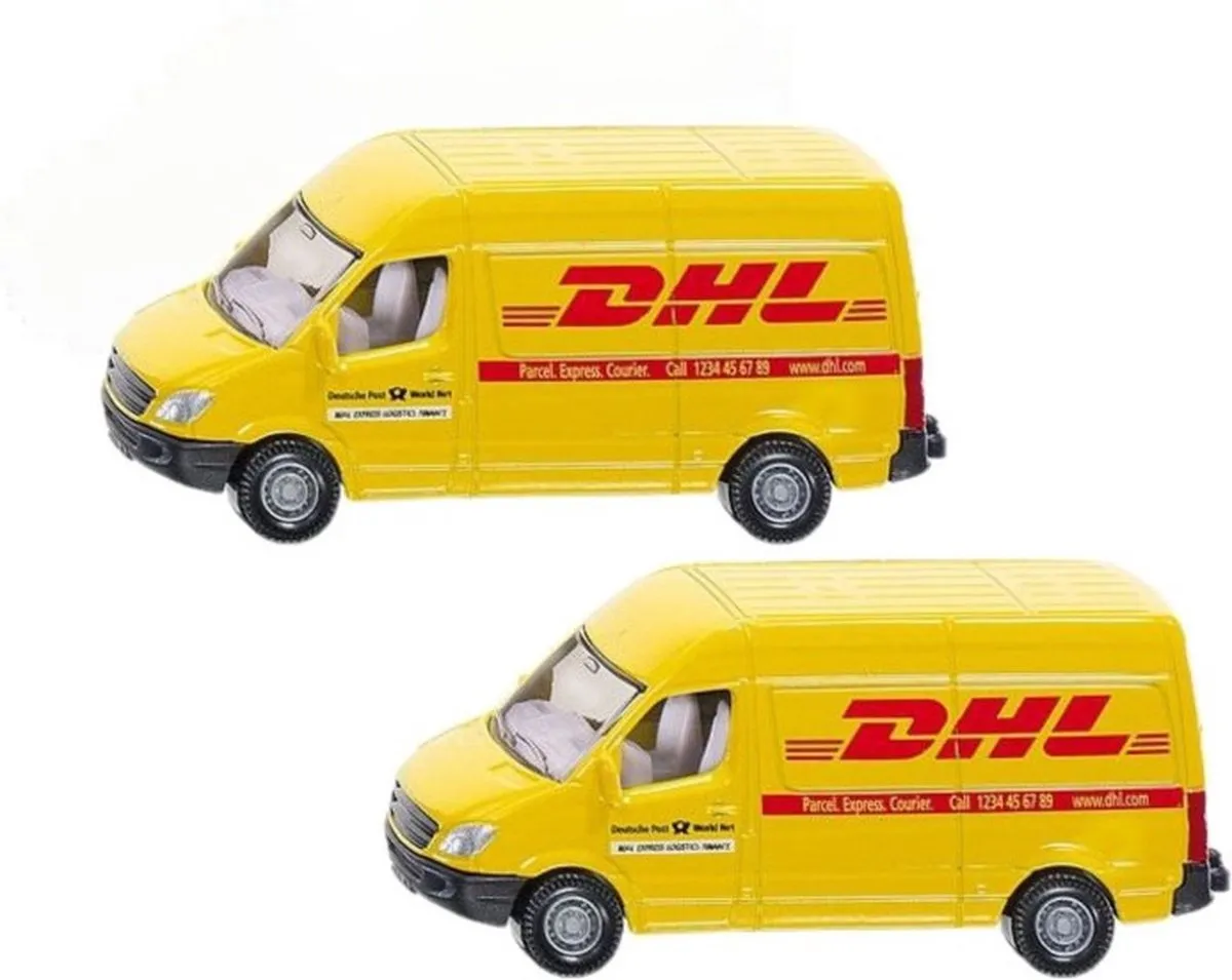 SIKU Mercedes DHL Bezorgbusje Geel