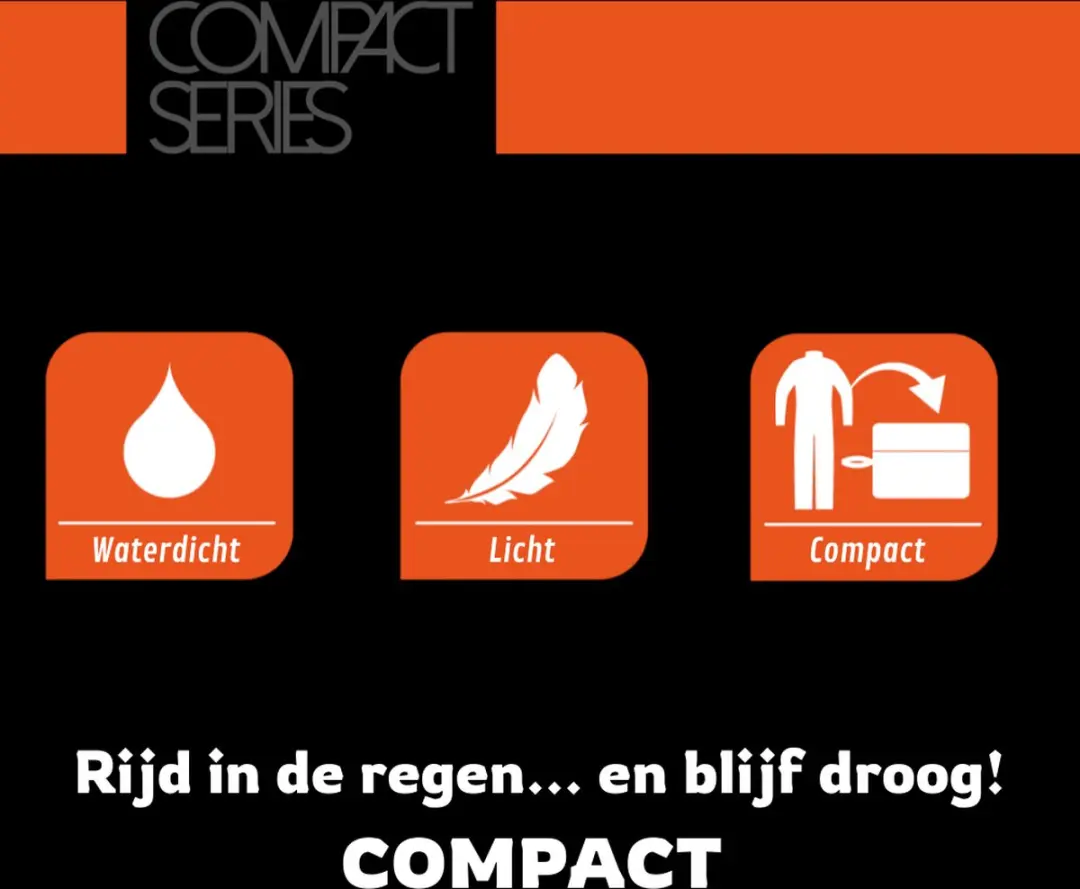 IXON Compact Regenjas M - Zwart - afbeelding 3 van 5