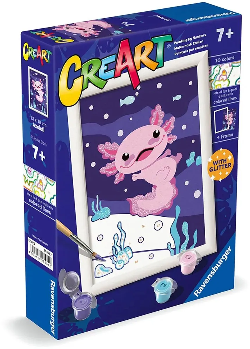 Ravensburger CreArt Axolotl Schilderen op Nummer - Multicolour