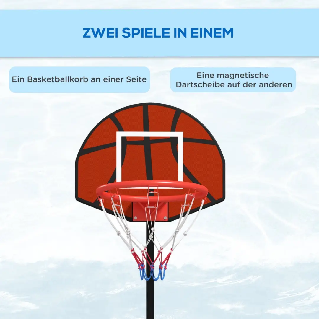 SPORTNOW basketbalstandaard met dartbord 148cm - afbeelding 5 van 6