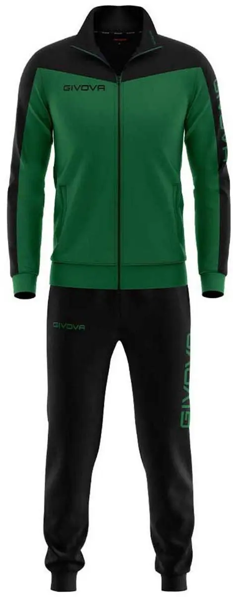 Givova Roma Trainingspak - S - Groen/Zwart - afbeelding 2 van 3