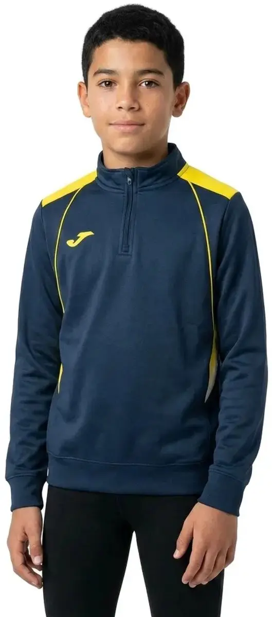 Joma Championship VII Halfrits Sweatshirt - Royal/Yellow 12-14j - afbeelding 3 van 4