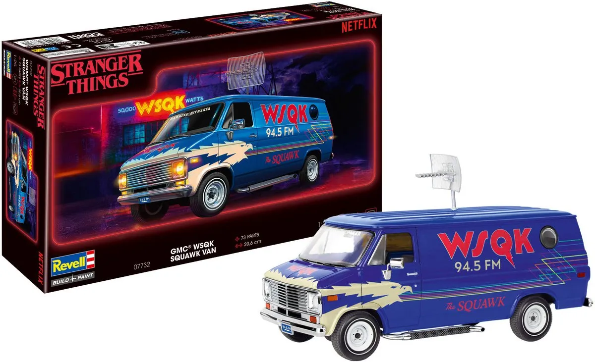 Revell 07732 Stranger Things GMC WSQK Squawk Van Modelbouwpakket 1:25