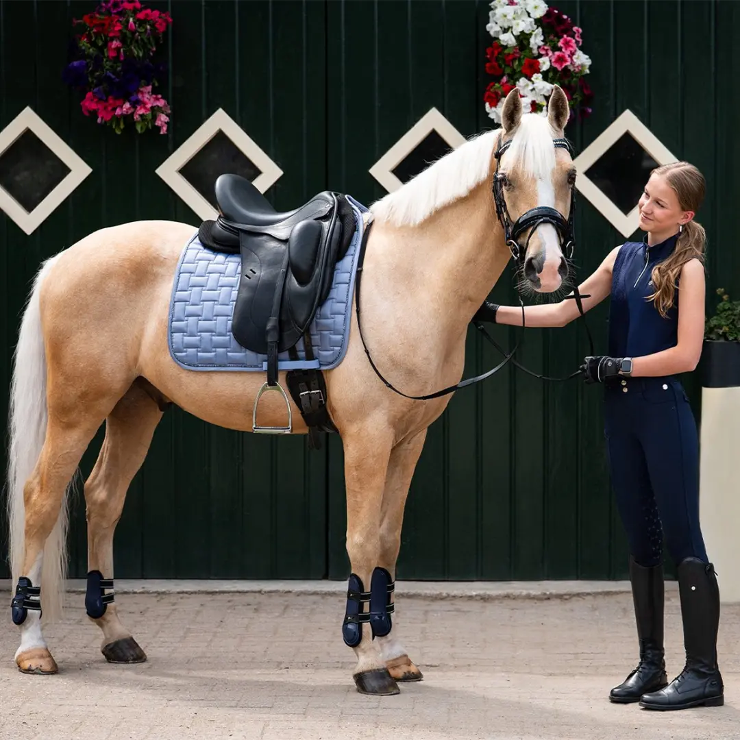 QHP Aubree Full Grip Paardrijbroek 140 - Donkerblauw