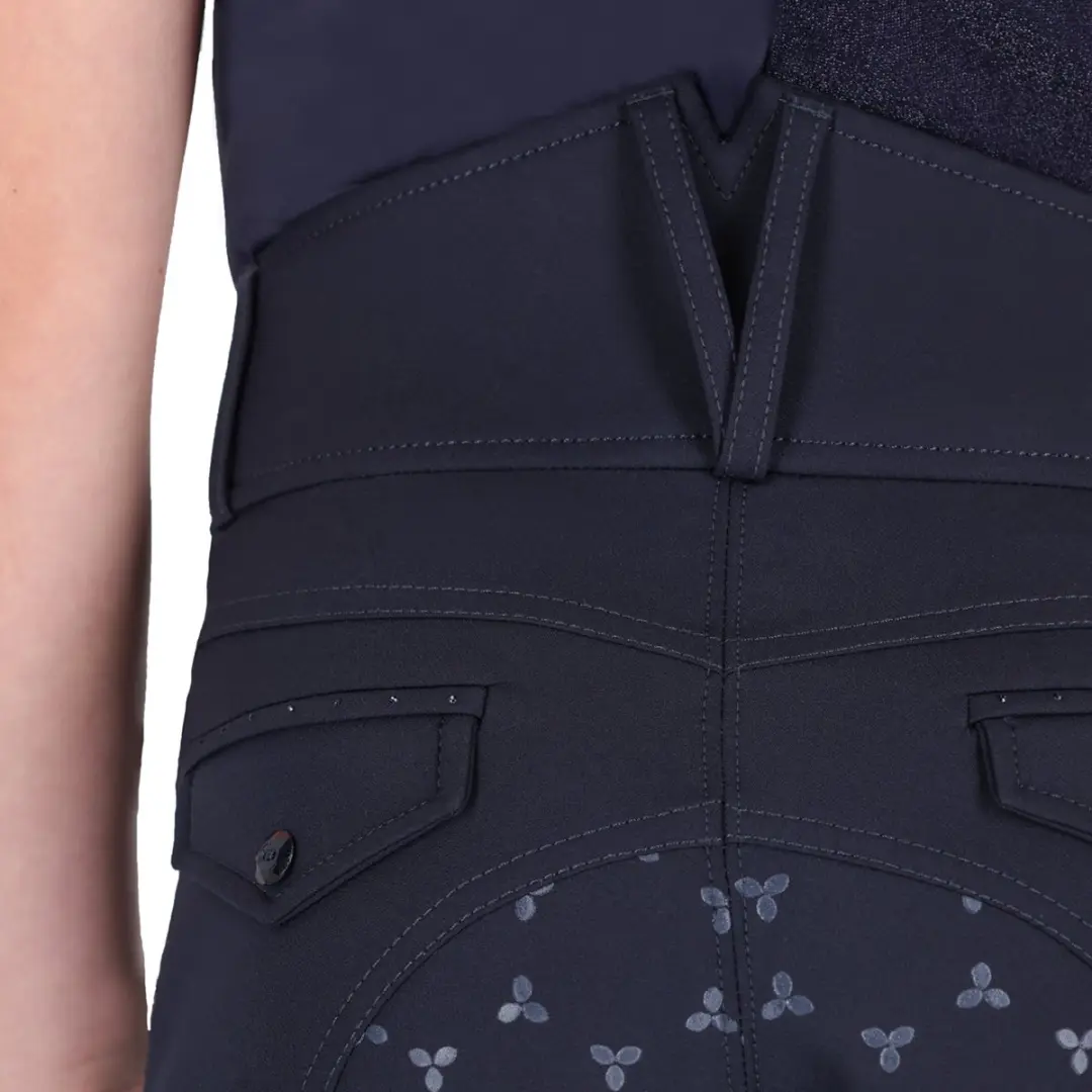 QHP Aubree Full Grip Paardrijbroek 140 - Donkerblauw