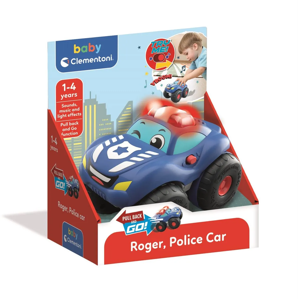 Clementoni Stunt Wheels Politiewagen 17539 - Blauw