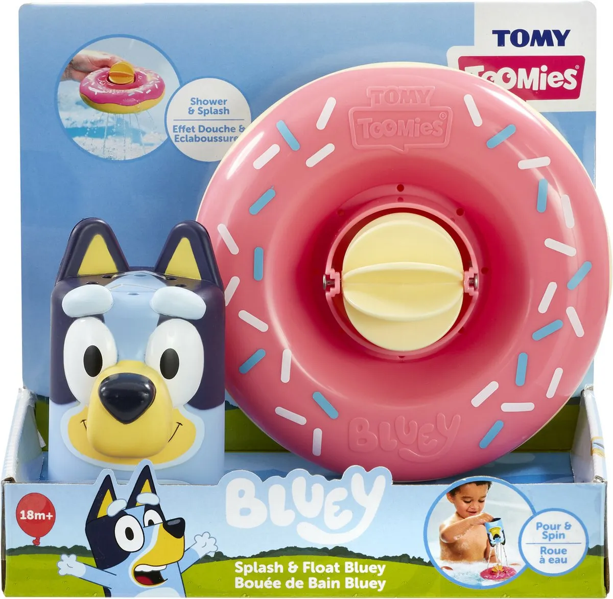 Tomy Bluey Spat & Drijf Badspeelgoed - Roze