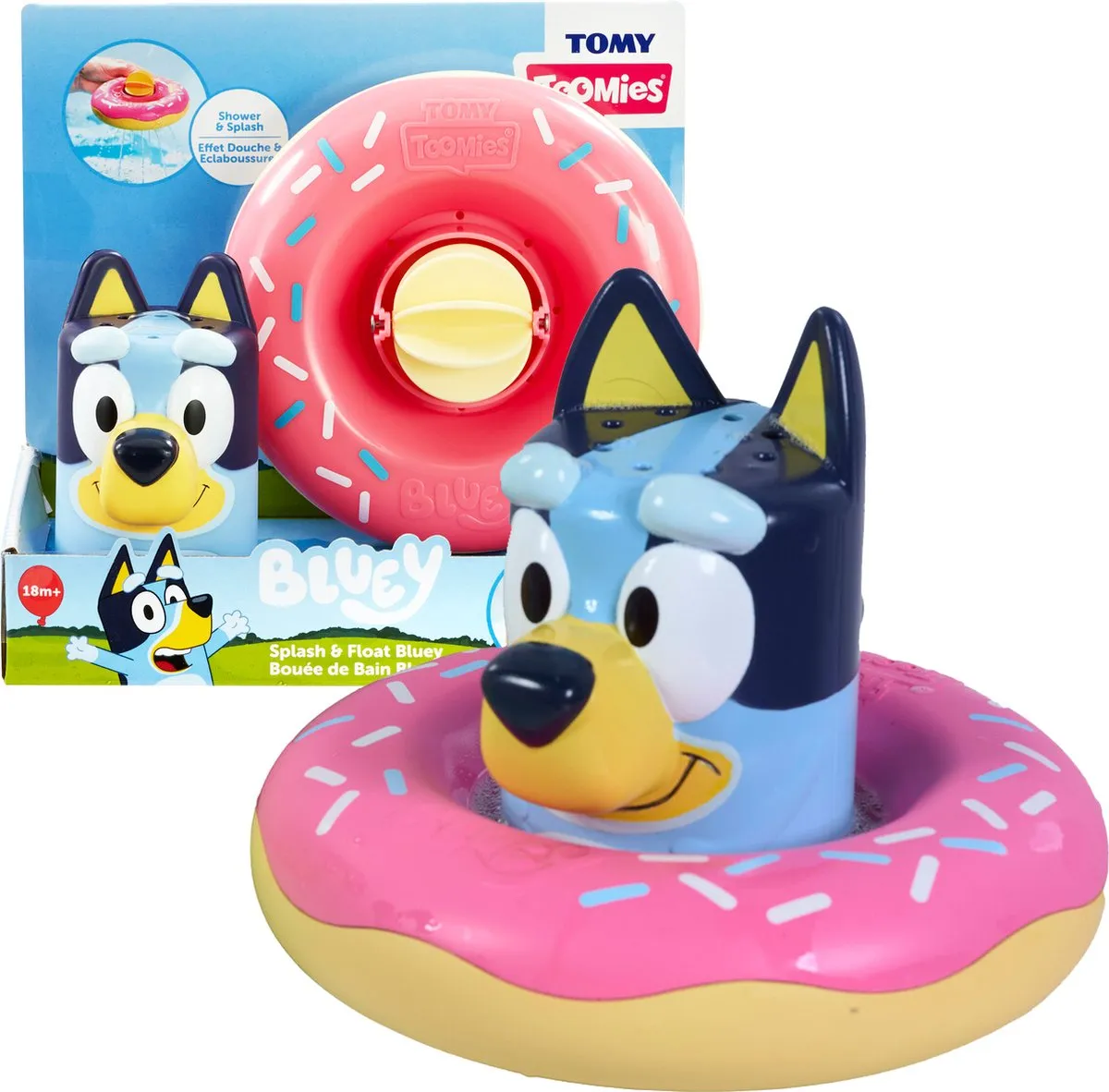 Tomy Bluey Spat & Drijf Badspeelgoed - Roze