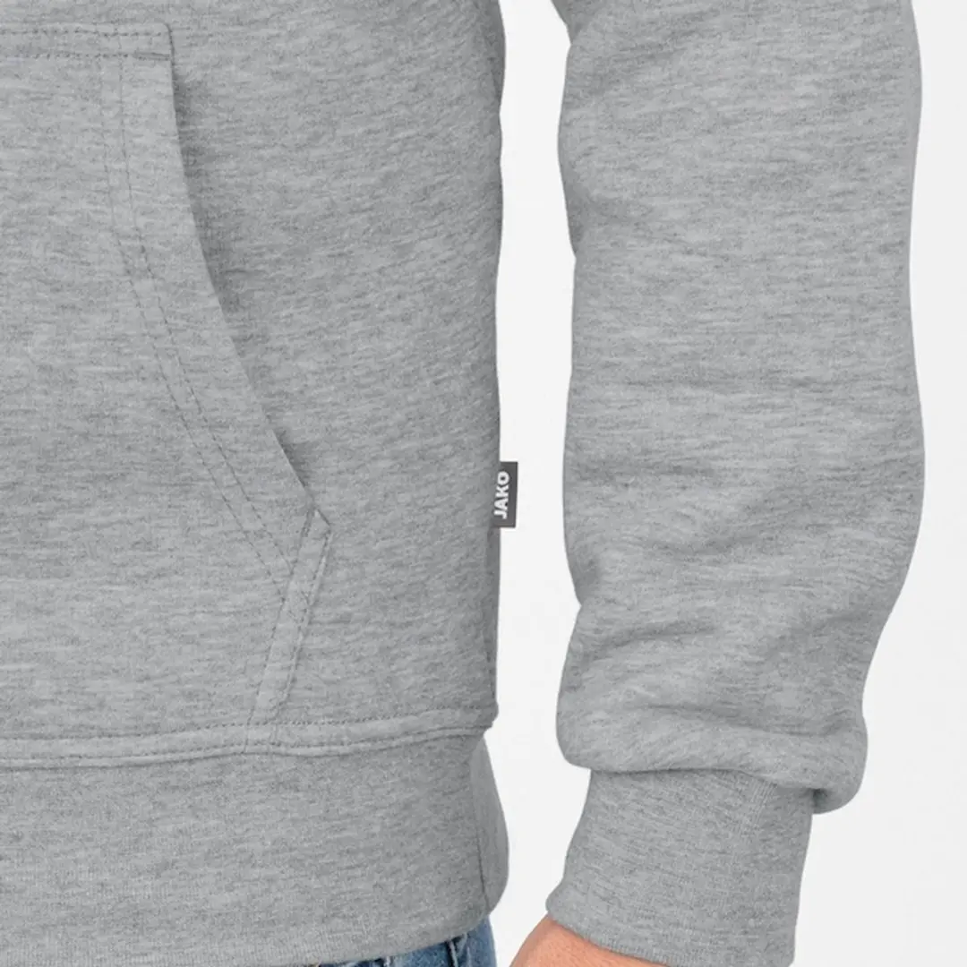 JAKO Organic Sweater Met Kap Heren Lichtgrijs - M