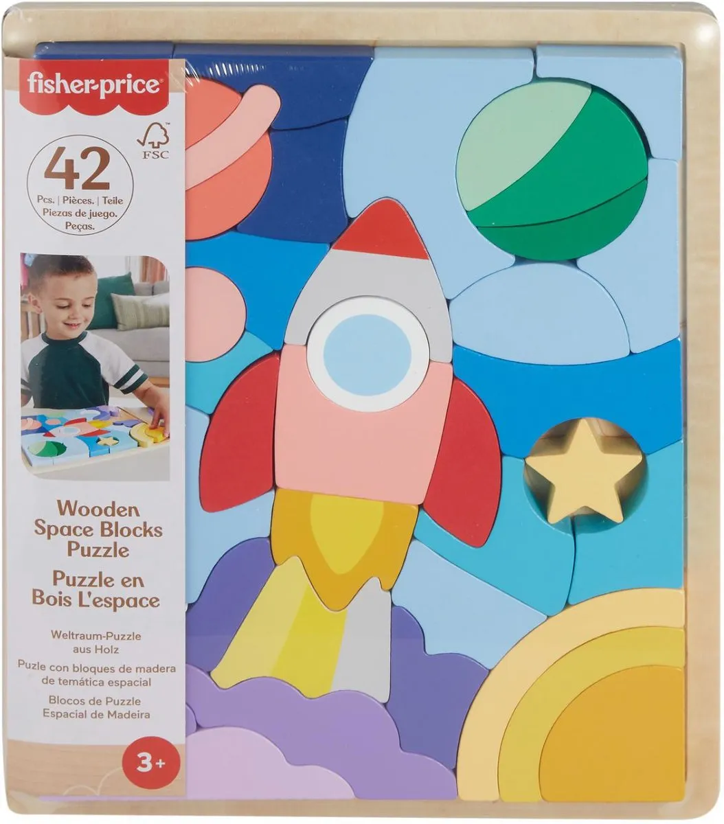 Fisher Price Ruimteblokkenpuzzel 42 Stuks