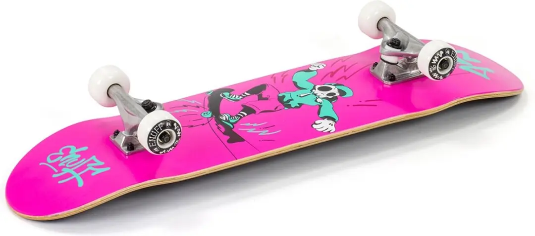 Enuff Skully Skateboard - Roze/Blauw/Zwart/Wit - afbeelding 3 van 6