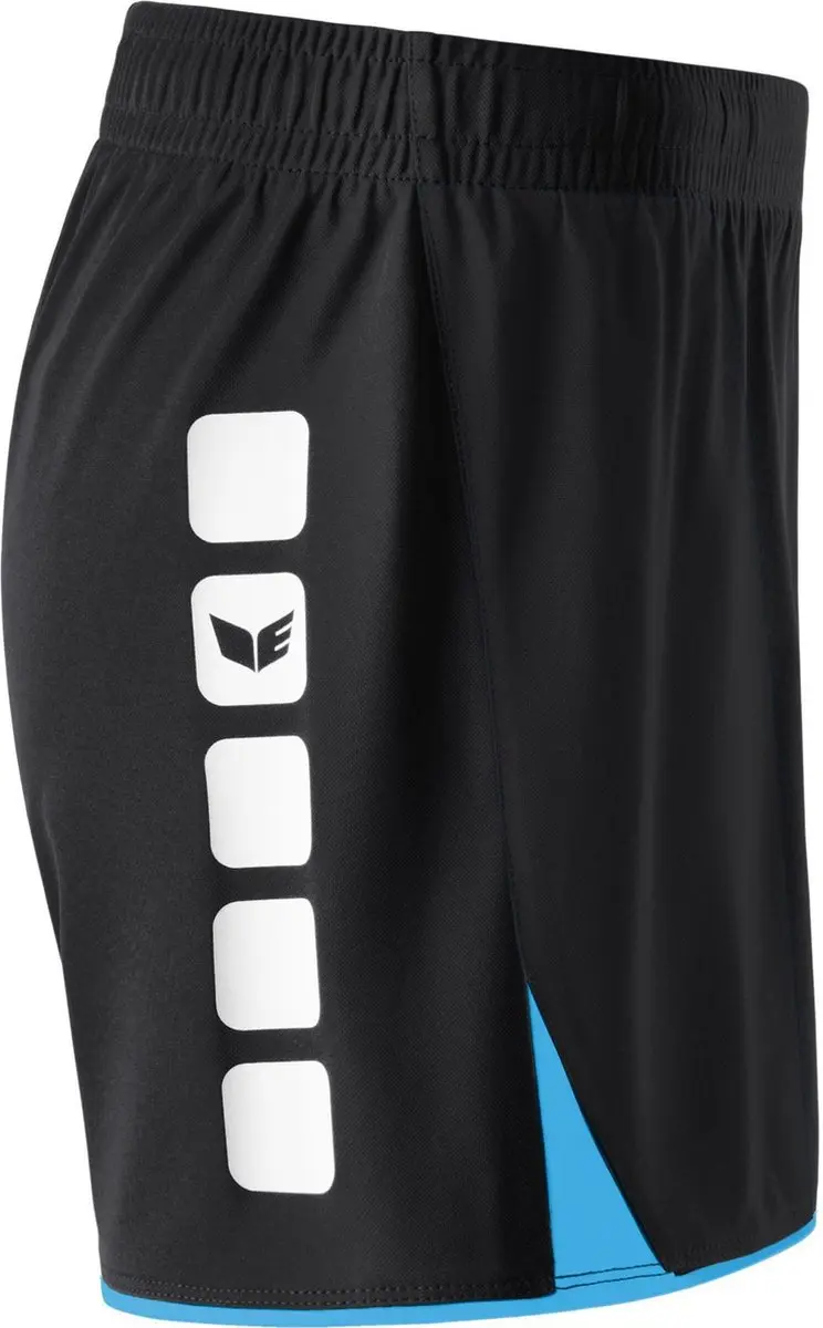 Erima 5-Cubes Short Dames XS - Zwart/Blauw