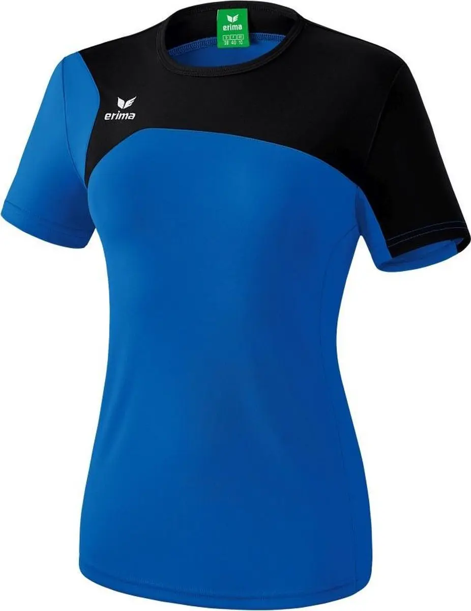 Erima Club 1900 2.0 T-Shirt Dames New Royal-Zwart Maat 40