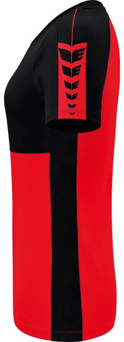 Erima Six Wings T-Shirt Dames - Zwart/Rood 36